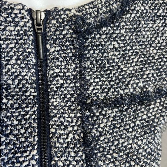 Emerson Rose Blue Tweed Jacket Women’s Medium M Zipper MSRP $199. - Picture 2 of 10